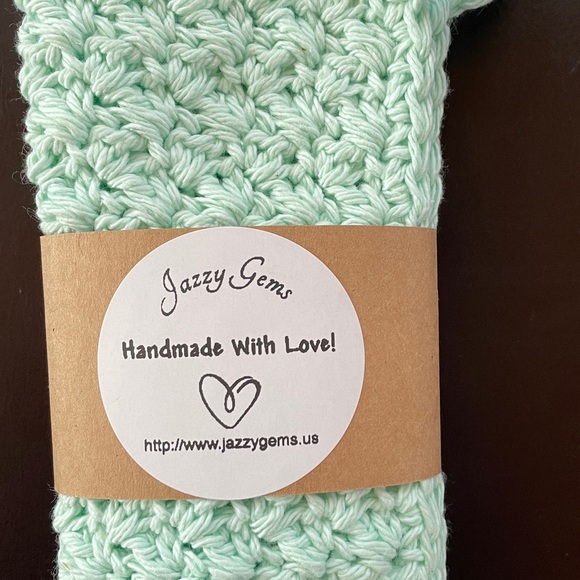 2 Handmade Crochet Washcloths Dishcloths with Hang Loop 100% Cotton PICK COLOR! - Picture 16 of 16